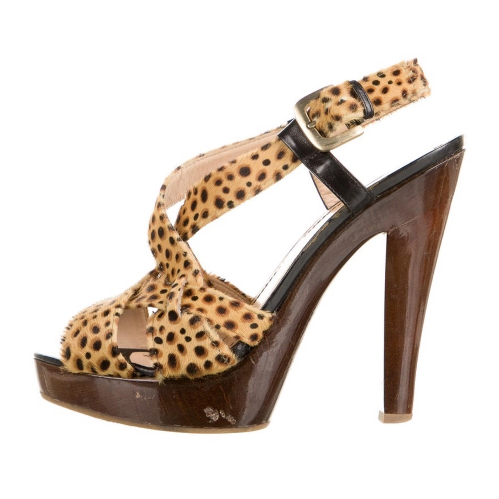 Jerome C. Rousseau Pony Hair Slingback Heels
